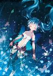 absurdres aqua_hair barefoot bug butterfly closed_eyes hatsune_miku hatsune_miku_(append) highres insect long_hair solo tottsuan twintails vocaloid vocaloid_append 