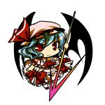  chibi full_body hat remilia_scarlet smile socha solo spear_the_gungnir touhou transparent_background wings 