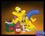  homer_simpson marge_simpson tagme the_simpsons toon-party 