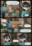3d_(artwork) anthro black_hair blinds blue_body blue_fur bottomwear clothed clothing comic computer denim denim_bottomwear denim_clothing desk dialogue digital_media_(artwork) digitigrade duo electronics english_text female floppy_ears fur furniture hair hi_res hoodie jeans lagomorph leporid male mammal oliver_(striped_sins) pants pink_hair procyonid purple_eyes rabbit raccoon rolled_up_sleeves ryder_(striped_sins) shirt speech_bubble striped_sins t-shirt table tail text topwear url white_body white_fur willitfit window