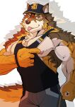 absurd_res anthro asiahao520 barrel_(live_a_hero) biceps canid canine canis clothing fur hi_res lifewonders live_a_hero male mammal muscular muscular_anthro muscular_male nipples pecs solo tail vein veiny_muscles wolf