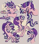  1girl animal blood blood_on_face colored_skin commentary constricted_pupils crazy_eyes crazy_smile cup cutie_mark disaterror empty_eyes english_commentary evil_grin evil_smile flower grin half-closed_eyes highres holding holding_cup hooves horns leaning_to_the_side looking_at_viewer messy_hair multicolored_hair multiple_views my_little_pony my_little_pony:_friendship_is_magic open_mouth pointy_nose pony_(animal) purple_skin resting single_horn smile smug standing standing_on_three_legs starlight_glimmer teeth two-tone_hair unicorn upper_teeth_only wide-eyed 