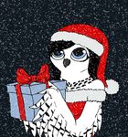  2017 anthro avian beak bird blue_eyes christmas clothed clothing digital_media_(artwork) feathers female hair holidays owl snowy_owl solo vivian_rose 