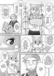  anthro canine clothing comic cotton_(artist) english_text male mammal monkey monochrome natsume_(tooboe_bookmark) noguchi primate text tooboe_bookmark 