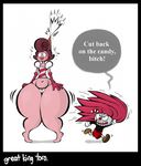  baroness_von_bon_bon big_thighs clothing cuphead_(character) cuphead_(game) english_text female gloves hi_res humanoid invalid_tag not_furry surprise tagme text thong torn_clothing torotheking wide_hips 