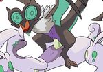  2017 absurd_res aestion ambiguous_gender being_watched blush cowgirl_position dragon duo_focus erection eyes_closed female female_on_top feral feral_on_feral fur goodra goomy group hi_res male male/female male_penetrating mammal neck_fur nintendo noivern on_top penetration penis pok&eacute;mon pok&eacute;mon_(species) pussy riding sex simple_background sliggoo slime tongue tongue_out vaginal vaginal_penetration vein veiny_penis video_games white_fur wings 
