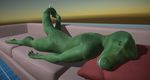  3d_(artwork) blackxeno_(artist) digital_media_(artwork) dinosaur male nude raptor scalie solo theropod 