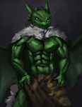  abs anthro big_muscles blekarotva blue_eyes clothed clothing dragon green_eyes green_scales heterochromia hi_res how_to_train_your_dragon looking_at_viewer male muscular muscular_male navel night_fury partially_clothed pecs pose scales solo standing 