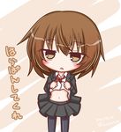  :o bangs black_jacket black_legwear black_skirt blush bow bowtie brown_eyes brown_hair collared_shirt dated eyebrows_visible_through_hair hair_between_eyes head_tilt jacket kantai_collection komakoma_(magicaltale) lifted_by_self long_sleeves looking_at_viewer masochism navel open_clothes open_jacket pantyhose parted_lips pleated_skirt red_neckwear shirt shirt_lift skirt solo stomach translated twitter_username wakaba_(kantai_collection) white_shirt 