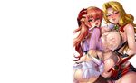  2girls alicia_viewstream ass black_legwear blonde_hair blush breast_press breasts cum curvy facial female gloves hair_ornament happy hug huge_ass jewelry kagami_hirotaka kangoku_senkan kangoku_senkan_2 kiss lactation large_breasts lilith-soft looking_at_viewer looking_back maya_cordelia milk moaning multiple_girls naughty_face no_bra orange_hair pantyhose pregnant princess purple_eyes red_eyes saliva see-through shiny shiny_clothes shiny_hair sideboob simple_background skin_tight skirt smile solo sweat taimanin_asagi_battle_arena thighs thong tiara tongue_out wet 