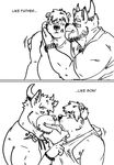  alejandro_(husky92) austin_(night_physics) bear beard bullbear eyewear facial_hair father glasses horn husky92 jock kissing licking male male/male mammal muscular parent piercing slightly_chubby son tongue tongue_out 