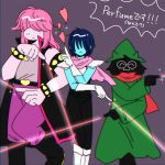  2019 anthro bovid caprine clothed clothing deltarune digital_media_(artwork) eyewear female glasses goat hair hat human kris_(deltarune) male mammal ralsei reptile scalie scarf simple_background susie_(deltarune) video_games yzmmde_(artist) 