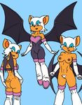  anthro areola bat blue_background boots breasts butt clothed clothing digital_media_(artwork) eyelashes eyeshadow female flying footwear fur gerboisebleu green_eyes lipstick looking_at_viewer looking_back makeup mammal membranous_wings mostly_nude multiple_poses navel nipples pandora&#039;s_box pose pubes pussy rouge_the_bat short_tail simple_background solo sonic_(series) spread_wings standing tan_skin underwear undressing white_fur wings 