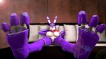  3_toes 3d_(artwork) animatronic anthro beckoning bed bonnie_(fnaf) breasts crossgender digital_media_(artwork) doctorpurple2000 feet female five_nights_at_freddy&#039;s foot_focus hair lagomorph looking_at_viewer lying machine mammal nipples nude on_bed pillow pussy rabbit robot simple_background smile solo source_filmmaker toes video_games 