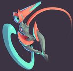  2014 absurd_res action_pose black_body deoxys deoxys_(speed_form) digital_drawing_(artwork) digital_media_(artwork) hi_res legendary_pok&eacute;mon nintendo pok&eacute;mon pok&eacute;mon_(species) pose purple_background red_body simple_background solo stickaroo tentacles video_games 