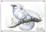 ambiguous_gender beak digital_media_(artwork) feathered_wings feathers feral hybrid pechschwinge sitting solo white_feathers wings wite_fur 