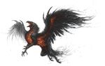  ambiguous_gender avian beak black_beak black_feathers digital_media_(artwork) feathered_wings feathers feral gryphon pechschwinge solo wings 