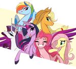  applejack_(mlp) equine famosity female fluttershy_(mlp) freckles friendship_is_magic group horn horse mammal my_little_pony pegasus pinkie_pie_(mlp) pony probablyfakeblonde rainbow_dash_(mlp) rarity_(mlp) twilight_sparkle_(mlp) winged_unicorn wings 