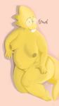  2017 5_fingers alphys anthro big_breasts big_butt breasts butt digital_media_(artwork) epitaphkho_(artist) eyewear female glasses lizard looking_at_viewer lying nipples nude reptile scalie simple_background slightly_chubby smile solo teeth thick_thighs toes undertale video_games wide_hips yellow_skin 