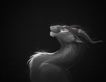  black_background curved_horn digital_media_(artwork) dragon fur grey_fur horn pechschwinge simple_background 