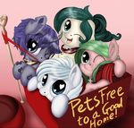  ! &lt;3 &lt;3_eyes 2017 ball_of_yarn blue_eyes bowl box changeling collar cute english_text equine fan_character fanfic_art female food_bowl friendship_is_magic green_eyes green_hair group hair horn horse in_box leash mammal manifest_harmony my_little_pony nom one_eye_closed open_mouth petplay pink_background pony purple_eyes purple_hair roleplay short_hair simple_background sitting text tongue tongue_out white_hair yarn 
