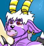  anthro balls blush buwaro_elexion claws demon duo ear_piercing erection faceless_male fellatio fur hair horn humanoid_penis male mammal oral penis piercing purple_fur red_eyes sex slightly_damned webcomic white_hair xarxaxyl 