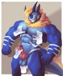 anthro balls barazoku chest_(disambiguation) disembodied_hand dragon genitals ghost_hand grope hair hi_res indy_newton2305 knot knotted_penis male male/male mane mane_hair muscular mythological_creature mythological_scalie mythology neck_tuft pecs penis ridged_penis scalie storm_dragon stripes teryx teryx_commodore tuft