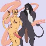 1:1 2024 4_fingers anthro backsack balls big_balls big_penis blue_eyes bodily_fluids butt chimera claws color_swatch cunnilingus_gesture digital_media_(artwork) duo ear_piercing ear_ring erection felid feline felis fellatio_gesture femboy feralclaw fingers flaccid flaccid_bigger foreskin fur genitals gesture grower hair heart_symbol height hi_res holding_hips horn huge_balls huge_penis humanoid_genitalia humanoid_penis hyper hyper_genitalia junip lion long_penis looking_at_viewer makeup male male/male mammal mane markings masturbation muscular muscular_anthro muscular_male mythology narrowed_eyes nipple_piercing nipples nude one_eye_closed open_mouth pantherine paws pecs penile penis piercing presenting presenting_penis raised_hips rimming_gesture ring_piercing saliva sand_cat simple_background size_difference smile solo standing striped_markings stripes suggestive suggestive_gesture tail teeth text thick_thighs tongue tongue_out wink