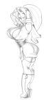  anthro big_breasts bigdad breasts clothed clothing equine female footwear friendship_is_magic fully_clothed high_heeled_boots high_heels horn mammal monochrome my_little_pony rarity_(mlp) shoes solo unicorn 