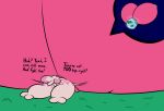 2023 astronomical_hyper big_breasts breasts earth english_text female game_freak generation_9_pokemon hand_on_breast huge_breasts hyper hyper_breasts leaning leaning_backward nintendo oblivious pink_body planet pokemon pokemon_(species) small_but_busty solo solo_focus space text tinkaton