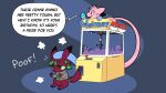 after_transformation blue_body blue_fur cheek_spots claw_machine dialogue fur generation_1_pokemon green_body green_fur implied_transformation legendary_pokemon magical_transformation mew_(pokemon) multicolored_body multicolored_fur nintendo pikachu pink_body pink_fur pokemon pokemon_(species) poof_effect poof_transformation red_body red_fur speech_bubble transformation trevor-fox