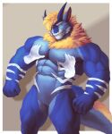 anthro barazoku chest_(disambiguation) disembodied_hand dragon ghost_hand grope hair hi_res indy_newton2305 male male/male mane mane_hair muscular mythological_creature mythological_scalie mythology neck_tuft pecs scalie storm_dragon stripes teryx teryx_commodore tuft