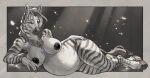 2025 ama_dench_art anthro belly big_belly black_mouth blue_eyes breasts crystal dark_nipples equid equine female fetlocks fur gem hair hand_on_hip hand_on_leg hand_on_thigh hooves inner_ear_fluff inverted_nipples izzabelle_frost jewelry lidded_eyes looking_at_viewer lying mammal mane markings navel necklace necklace_only nipples nude on_side outie_navel pregnant pregnant_anthro pregnant_female relaxing restricted_palette solo striped_arms striped_body striped_fur striped_hair striped_legs striped_markings striped_tail stripes tail tail_markings tail_tuft tuft zebra