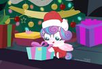  2017 baby bow christmas christmas_tree costume cute equine eyelashes feathered_wings feathers female flurry_heart_(mlp) friendship_is_magic gift hair hat hi_res holidays horn inside lights mammal multicolored_hair my_little_pony open_mouth ornaments purple_hair ribbons santa_costume santa_hat shutterflyeqd sitting solo star teal_eyes tongue tree two_tone_hair winged_unicorn wings young 