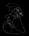 2024 anthro anus bedroom_eyes black_and_white black_background bodily_fluids butt clothing digital_drawing_(artwork) digital_media_(artwork) female female_anthro humanoid_vulva lagomorph leporid mammal monochrome narrowed_eyes open_mouth open_smile presenting presenting_hindquarters rabbit seductive simple_background sleeveless_clothing sleeveless_sweater sleeveless_topwear smile solo spread_butt spreading sweat sweaty_butt sweaty_vulva vib-ribbon vibri vussybussy