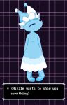 2025 animated anthro biting_clothing blue_body blue_eyes blush blush_lines clothed clothing colored deltarune digital_media_(artwork) elemental_creature featureless_feet featureless_hands feet female fool&#039;s_hat frilly frilly_clothing genitals hands_behind_back hat headgear headwear hi_res looking_at_viewer lucky_luxio mizzle_(deltarune) navel panties panties_down partially_clothed presenting_panties presenting_vulva pseudo_clothing raised_clothing shaded simple_background snout solo undertale_(series) underwear underwear_down undressing upskirt vulva water water_creature