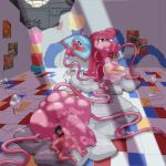 1:1 absurd_res bodily_fluids bottomless clothed clothing doll gynomorph hair hi_res human intersex legs long lying lying_on_ground mammal mob_entertainment mommy_(disambiguation) mommy_long_legs noodle_arms noodle_legs nsfw on_ground on_side pink_body pink_hair pink_skin playtime poppy_(disambiguation) poppy_playtime sanyo2100 stretching sweat toy