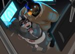 anal anal_penetration anthro anthro_on_anthro anthro_penetrated anthro_penetrating anthro_penetrating_anthro bear beard blush bodily_fluids bottomless canid canine cigar clothed clothing collared_shirt drooling duo eyewear facial_hair father&#039;s_day glasses glowing glowing_eyes hadou_(satsui-n0-had0u) half-closed_eyes hi_res holidays hypnosis hypnotic_screen looking_pleasured male male/male male_penetrated male_penetrating male_penetrating_male mammal mature_male mind_control mustache narrowed_eyes nipples open_mouth overweight overweight_male penetration ringed_eyes saliva satsui-n0-had0u sex shirt smoke smoking story story_in_description sweat sweat_stain tank_top tongue tongue_out topwear