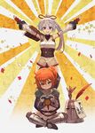  2girls armor controller cosplay dark_souls fate/grand_order fate_(series) figure fujimaru_ritsuka_(female) hair_ornament hair_scrunchie helmet highres lack long_hair multiple_girls one_side_up orange_eyes orange_hair playing_games ponytail praise_the_sun red_eyes romulus_(fate/grand_order) scrunchie side_ponytail side_slit silver_hair solaire_of_astora solaire_of_astora_(cosplay) souls_(from_software) tomoe_gozen_(fate/grand_order) very_long_hair yellow_scrunchie 