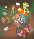 amphibian anal aphrodisiac argon_vile balls baseball_cap belly bent_over bodily_fluids bottomless bottomless_male boxers_(clothing) butt clothed clothing conker conker&#039;s_bad_fur_day crocodile crocodilian crown cum cum_in_mouth cum_inside cum_on_feet dazed diddy_kong diddy_kong_racing donkey_kong_(series) drugged english_text erection feet fellatio foot_fetish foot_play footjob footwear frog from_behind_position fur genital_fluids genitals green_body green_scales group group_sex haplorhine hat headgear headwear hi_res king_k._rool kremling krunch_the_kremling lying male male/male male_penetrated male_penetrating male_penetrating_male mammal monkey navel nintendo on_back oral orgasm orgy overweight pantsless partially_clothed penetration penile penis poisonous primate rareware red_body red_fur reptile rodent scales scalie sciurid sex shoes size_difference spiral_eyes substance_intoxication text topwear tree_squirrel underwear underwear_down vest wheelbarrow_position