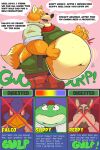 anthro belly_slap clothing digestion digestion_noises english_text falco_lombardi fatal_vore fox_mccloud group image_bubble male navel nintendo onomatopoeia overweight overweight_male peppy_hare sharkavian slap slippy_toad sound_effects speech_bubble star_fox text torn_clothing vore weight_gain