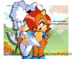 alternate_costume anthro blue_eyes boots bovid breasts caprine chipmunk clothing clothing_swap derekunleashed duo english_text female footwear ground_squirrel hi_res horn idw_publishing lanolin_the_sheep_(sonic) mammal rodent sally_acorn sciurid sega sheep shoes sonic_the_hedgehog_(comics) sonic_the_hedgehog_(idw) sonic_the_hedgehog_(series) text