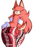 anthro big_butt breasts butt canid canine canis clothing conductor&#039;s_wife_(sonic) derekunleashed female hi_res mammal mature_female sega shirt side_boob slightly_chubby solo sonic_the_hedgehog_(series) tank_top the_murder_of_sonic_the_hedgehog thick_thighs topwear wide_hips wolf