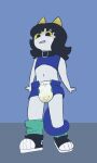 absurd_res alien animal_humanoid bodily_fluids cat_humanoid clothing collar crop_top diaper embarrassed felid felid_humanoid feline feline_humanoid female fluff_pampz footwear genital_fluids hi_res homestuck humanoid leaking_diaper mammal mammal_humanoid ms_paint_adventures nepeta_leijon shirt shoes sneakers solo topwear troll_(homestuck) unclean_diaper urine used_diaper wet_diaper