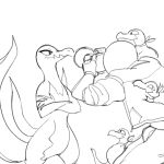 1:1 ambiguous_feral ambiguous_gender ambiguous_human anon big_tail biped bipedal_feral camera carrying_another climbing_on clothed clothing crossed_arms digital_drawing_(artwork) digital_media_(artwork) featureless_crotch feral generation_7_pokemon group holding_camera holding_object human jagged_mouth larger_ambiguous larger_feral larger_human lizard looking_at_another mammal monochrome nintendo on_shoulder on_top_of photographer pokemon pokemon_(species) powerandy reptile salandit salazzle scalie semi-anthro simple_background size_difference sketch smaller_ambiguous smaller_feral snout standing tail white_background
