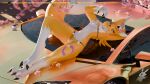 16:9 2025 3d_(artwork) anthro arm_tuft bandai_namco bikini bikini_pull biped black_nose black_sclera blue_eyes blue_markings breasts camel_toe car claws clothed clothing clothing_pull countershade_torso countershading day digimon digimon_(species) digital_media_(artwork) digitigrade dipstick_ears dipstick_tail ear_markings eye_markings eyebrows female flower gloves_(marking) hi_res kespr leg_markings looking_at_viewer lying markings multicolored_body multicolored_ears navel neck_tuft on_back outside plant pose renamon shoulder_tuft small_breasts socks_(marking) solo suggestive swimwear swimwear_pull tail tail_markings toe_claws tomoe_(symbol) tuft two-piece_swimsuit two_tone_body vehicle white_body white_countershading white_markings widescreen yellow_body