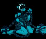  a_christmas_carol anthro bdsm black_and_blue black_hair black_sclera bondage bound breasts canine chain christmas dog female ghost ghost_pupper gift hair hladilnik holidays key lock mammal nipples nude shackles smile solo spirit 