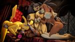  2017 3d_(artwork) animatronic anthro breast_suck breasts brown_fur canine crossgender digital_media_(artwork) doctorpurple2000 fan_character female five_nights_at_freddy&#039;s fur group group_sex hair hi_res kissing lagomorph lopunny machine mammal nintendo nipples nude open_mouth penis pikachu pok&eacute;mon pok&eacute;mon_(species) rabbit robot sex source_filmmaker sucking vaginal video_games 