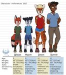  bear canine clothing cub dog eldiman feline footwear fox hair hat mammal model_sheet pants shirt shoes shorts sneakers text tiger young 