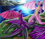  breasts cynder dragon ember female group group_sex horn male nero penis sex spyro_the_dragon straight survion threesome tongue video_games wings 